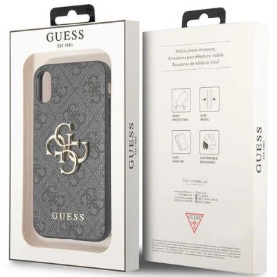 7. Etui Guess 4G Big Metal Logo na iPhone X / XS - szare