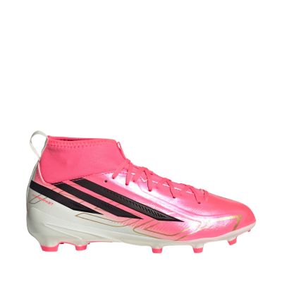 Buty piłkarskie dla dzieci adidas F50 Hyperfast League Mid FG różowe KK1315