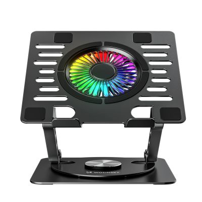 6. Podstawka Wozinsky WDCX-X16-AS CoolBase RGB chłodząca z obrotem 360° pod laptopa i tablet - czarna