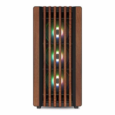 7. Sharkoon REBEL C70G RGB Full Tower Czarny, Drewno