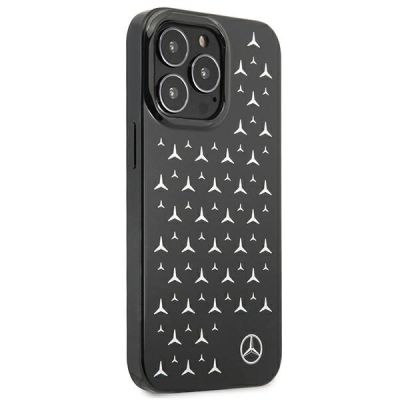 4. Etui Mercedes Silver Stars Pattern na iPhone 13 Pro / iPhone 13 - czarne