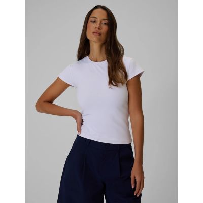 T-shirt slim gładki damski 4F 4FRSS26TTSHF4520-10S