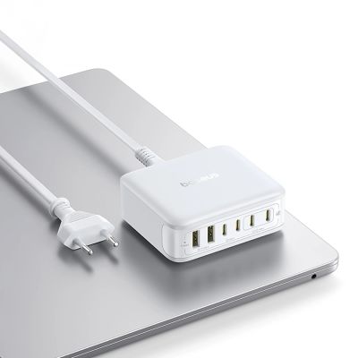 10. Stacja ładująca Baseus EnerFill FH21 120W 4xUSB-C + 2xUSB-A - biała