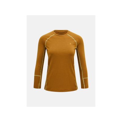 Koszulka Termiczna PEAK PERFORMANCE Magic Crew Wool-blend Baselayer Women brązowy