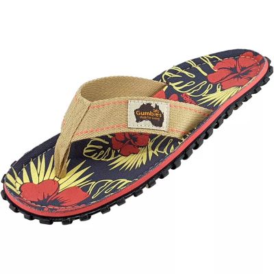 11. Japonki Gumbies Islander Denim Hibiscus GU-FFISL109