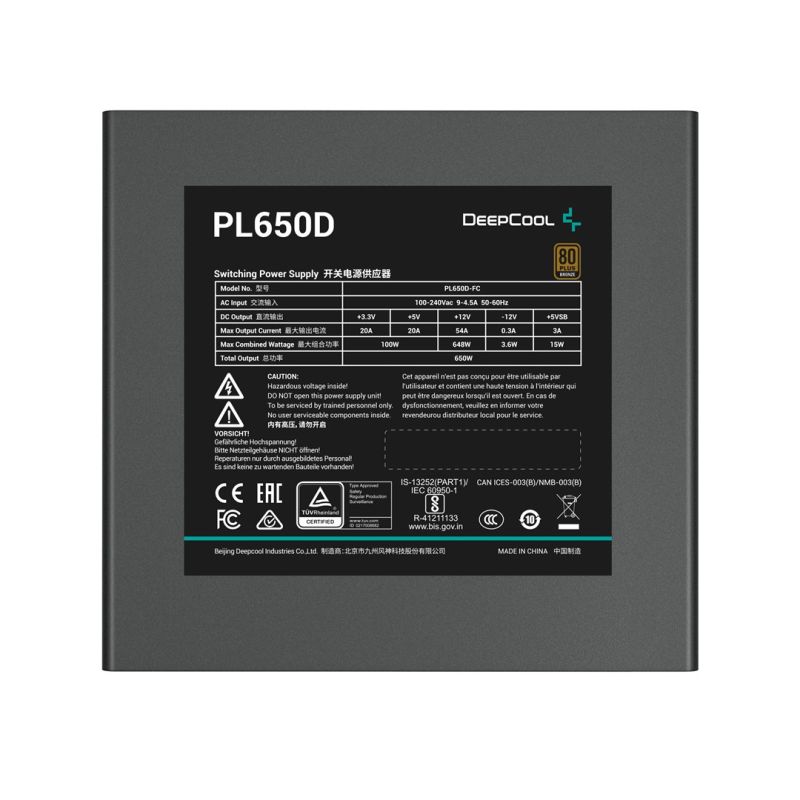7. Zasilacz DeepCool PL650-D 650W 80 Plus Bronze