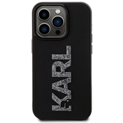 3. Etui Karl Lagerfeld 3D Rubber Glitter Logo na iPhone 15 Pro Max - czarne
