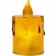 31. ŚWIECA DEKORACYJNA 8 CM AMBER CIEPŁY BIAŁY 1 LED