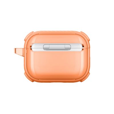 2. Etui AMAZINGTHING Titan Pro Mag Case Clear do AirPods Pro 3 - pomarańczowe