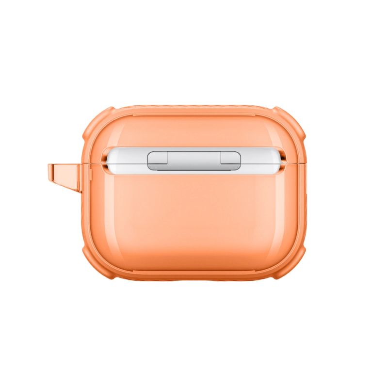 2. Etui AMAZINGTHING Titan Pro Mag Case Clear do AirPods Pro 3 - pomarańczowe