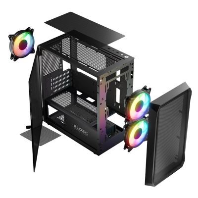 17. LOGIC OBUDOWA PORTOS ARGB MINI USB 3.0 BLACK