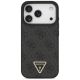 3. Etui Guess Leather 4G Triangle Strass MagSafe na iPhone 17 Pro - czarne