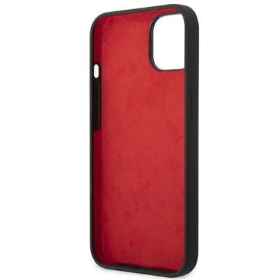 7. Etui Ferrari Silicone Metal Logo na iPhone 14 - czarne