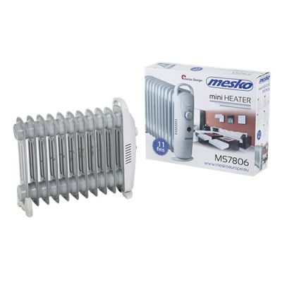 7. Grzejnik olejowy MESKO MS 7806 11 żeberek (1200W; 11; kolor biały) (OUTLET)
