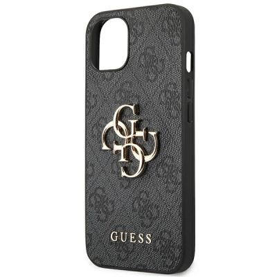 6. Etui Guess 4G Big Metal Logo na iPhone 14 / 15 Plus - szare