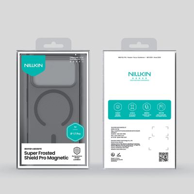 21. Etui Nillkin Super Frosted Shield Pro kompatybilne z MagSafe na iPhone 17 Pro - przezroczyste czarne