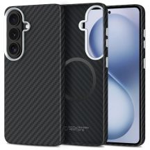 Etui Tech-Protect Ion Carbon MagSafe na Samsung Galaxy S26 - czarno-srebrne