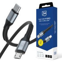 Kabel 3mk Hyper Cable N-SERIES USB-C / MicroUSB 1m QC 3.0 5V/2A 10W - czarny