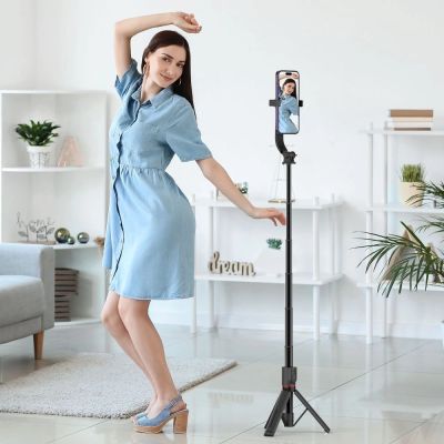 5. Selfie stick Tech-Protect L04S Bluetooth z tripodem do 95cm i głowicą 360 - czarny