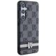 5. Etui DKNY Leather Checkered Mono Pattern & Printed Stripes na Samsung Galaxy S24+ - czarne