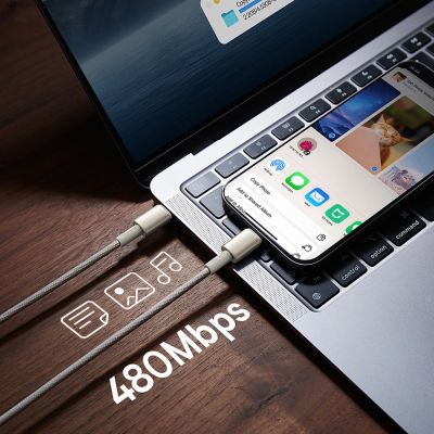 11. Kabel Baseus Tungsten Gold USB-C / USB-C 100W 1m - złoty