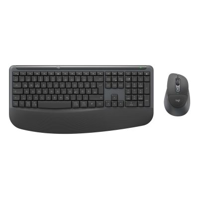 6. Logitech Signature Comfort Plus Combo MK880 for Business klawiatura Dołączona myszka Uniwersalne USB + Bluetooth QWERTZ Niemiecki Grafitowy