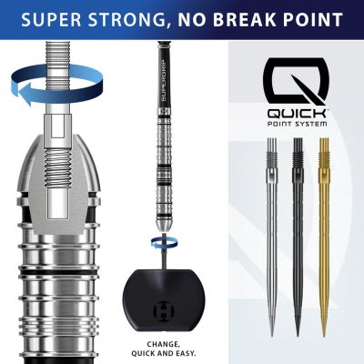 3. Końcówki stalowe ostre Harrows QUICK POINT - MICRO RIDGE black