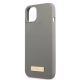 6. Etui Guess Silicone Logo Plate MagSafe na iPhone 13 mini - szare