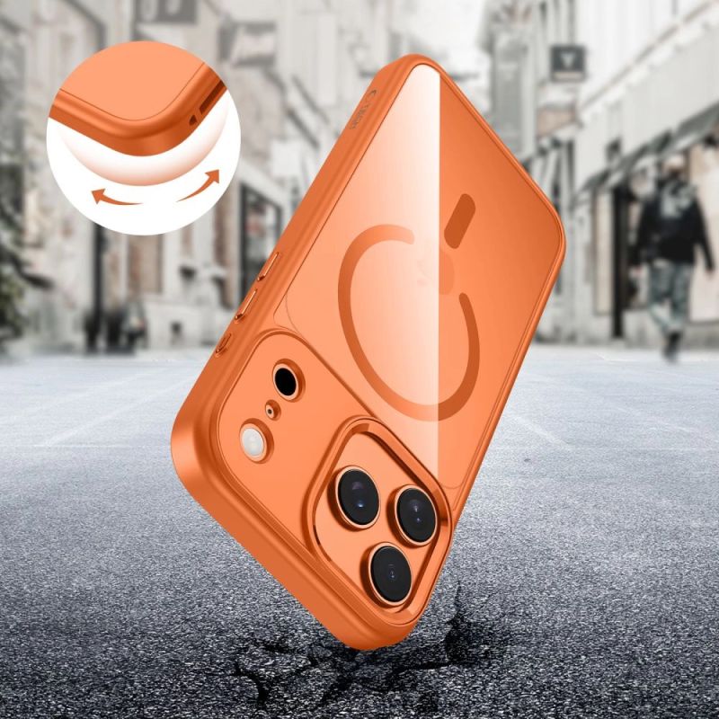5. Etui Tech-Protect MagMat MagSafe na iPhone 17 Pro Max - przezroczysto-pomarańczowe