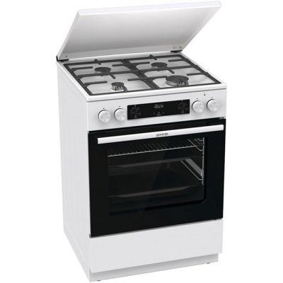 4. Kuchnia gazowo-elektryczna GORENJE GKS6C71WF 60 cm | AirFry | ExtraSteam | FrozenBake | biały