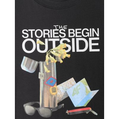 6. T-shirt regular z nadrukiem męski  4F 4FRSS26TTSHM3811-20S