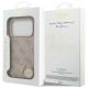 8. Etui Guess Leather 4G Triangle Strass MagSafe na iPhone 18 Pro / 17 Pro - różowe