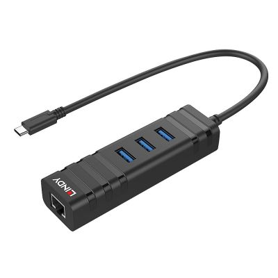 2. Lindy 43249 huby i koncentratory USB 3.2 Gen 1 (3.1 Gen 1) Type-C 5000 Mbit/s Czarny