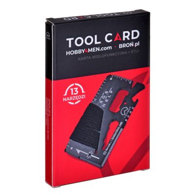 5. Multitool AZYMUT TOOL CARD karta wielofunkcyjna - 13 narzędzi + etui, 85/53 mm (H-O200930TC)