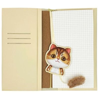 4. Zestaw Nimmy Big Eyed Pet 2.0 Cat 2w1 notatnik + długopis - beżowy