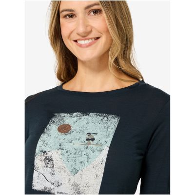 2. Longsleeve damski SUPER.NATURAL W SKI JUMP LS granatowy