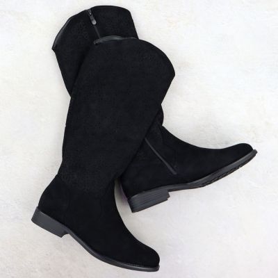 2. Kozaki ażurowe damskie czarne S.Barski 533