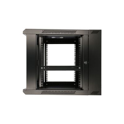 7. Extralink Szafa rack 6U 600x600 AZH Czarna montowana na ścianie, dwusekcyjna