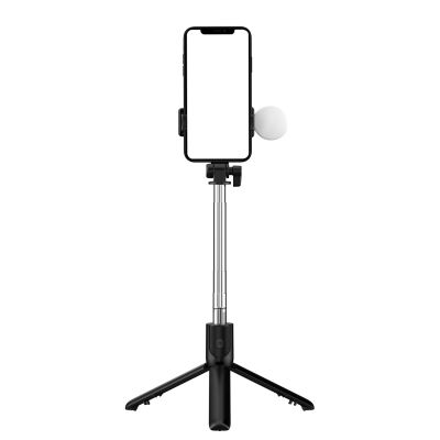2. Selfie stick WR1YXS teleskopowy tripod 0.71m z okrągłą lampą - czarny