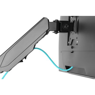 7. Uchwyt ścienny pojedynczy 1xLCD max 32" i 8kg z sprężyną gazową