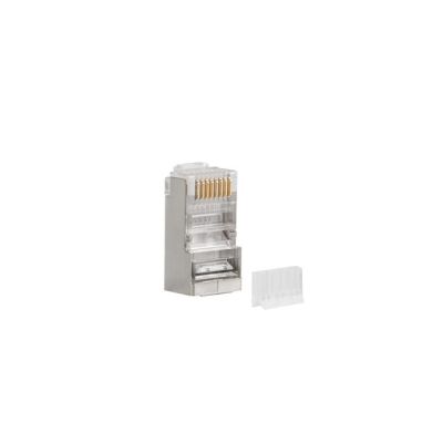 LANBERG WTYK SIECIOWY RJ45 (8P8C) KAT.6 FTP (100SZT) Z PROWADNICĄ DO LINKI I DRUTU