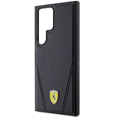 6. Etui Ferrari Hot Stamp V Lines MagSafe na Samsung Galaxy S24 Ultra - czarne