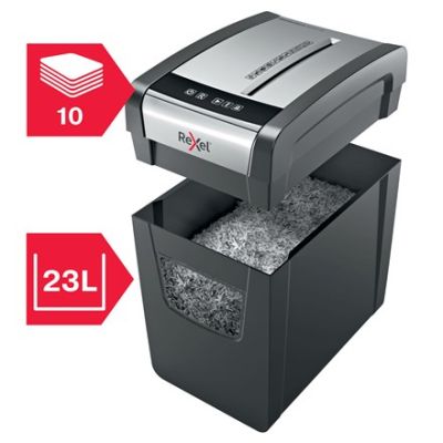 6. Rexel Niszczarka Momentum X410-SL Slimline, 10 kartek, 23 l kosz