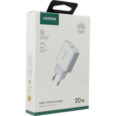 8. Ugreen ładowarka sieciowa USB Power Delivery 3.0 Quick Charge 4.0+ 20W 3A (biały)