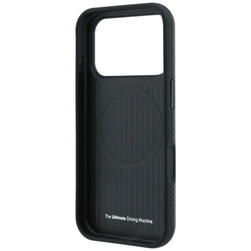 7. Etui BMW M Quadrille Kevlar Tricolor Print Lines MagSafe na iPhone 18 Pro / 17 Pro - ciemnoszare