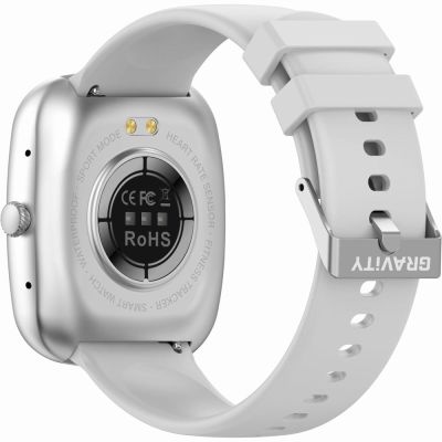 8. Smartwatch Damski GRAVITY GT18-5 Czarny Pasek Silikonowy + Szary Pasek