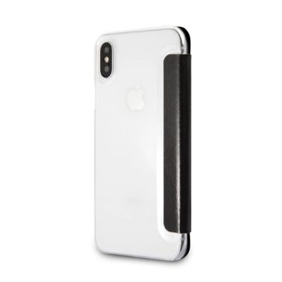 7. Etui Karl Lagerfeld Signature Glitter na iPhone X / Xs - czarne