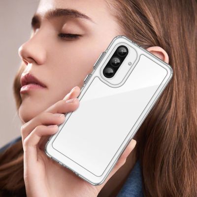 7. Etui Outer Space Case do Samsung Galaxy A26 pokrowiec z elastyczną ramką  - przezroczyste