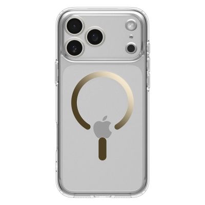 3. Etui Spigen Ultra Hybrid MagSafe na iPhone 17 Pro - przezroczysto-złote