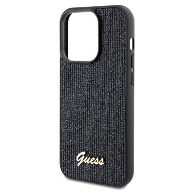6. Etui Guess Disco Metal Script na iPhone 14 Pro Max - czarne